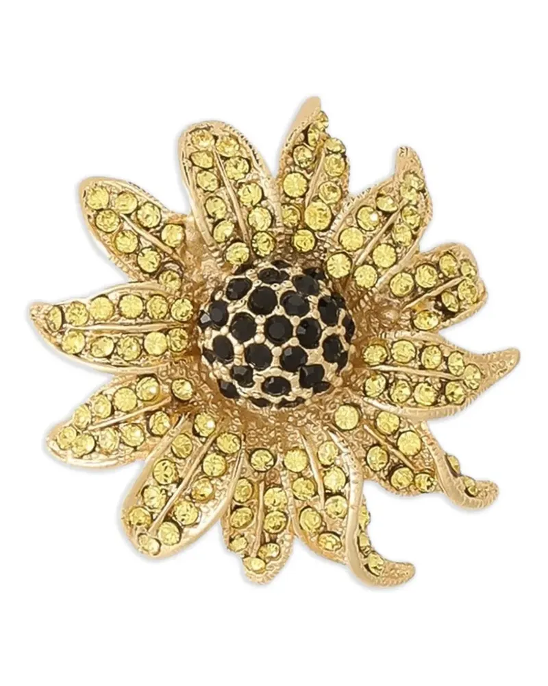 Dolce & Gabbana Blumenbrosche mit Verzierung - Gold Gold