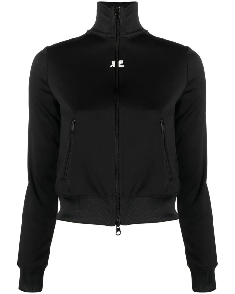 Courrèges Schmale Jacke mit Reißverschluss - Schwarz Schwarz
