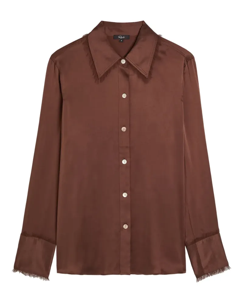 RAILS Abbey fringe-detail shirt - Braun Braun