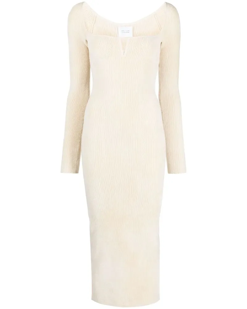 GALVAN Schmales Midikleid - Nude Nude