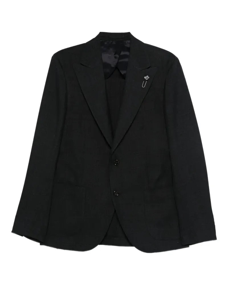 LARDINI Karierte Jacke mit Knöpfen - Blau Blau