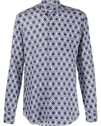 PENINSULA Hemd mit grafischem Print Blau