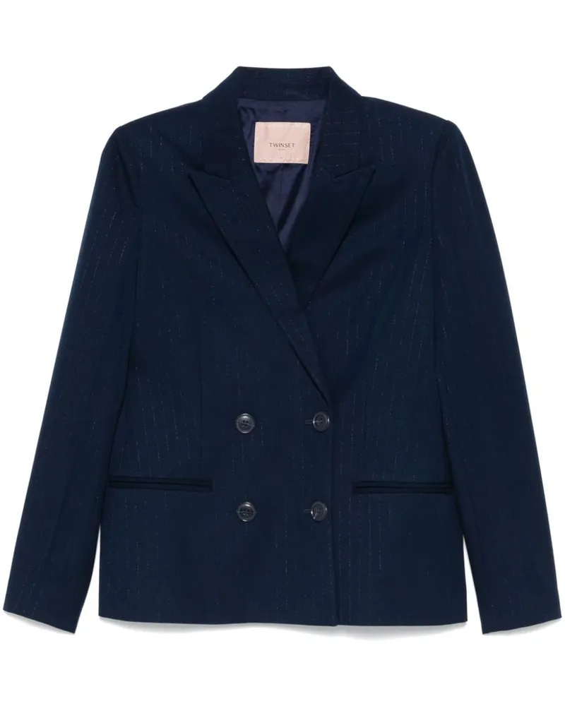 Twin-Set Sakko mit Nadelstreifen - Blau Blau