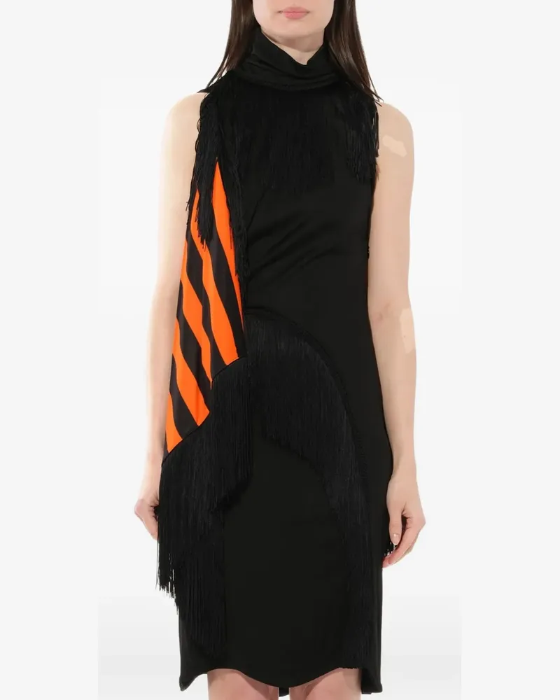 Givenchy Kleid mit Fransen - Schwarz Schwarz