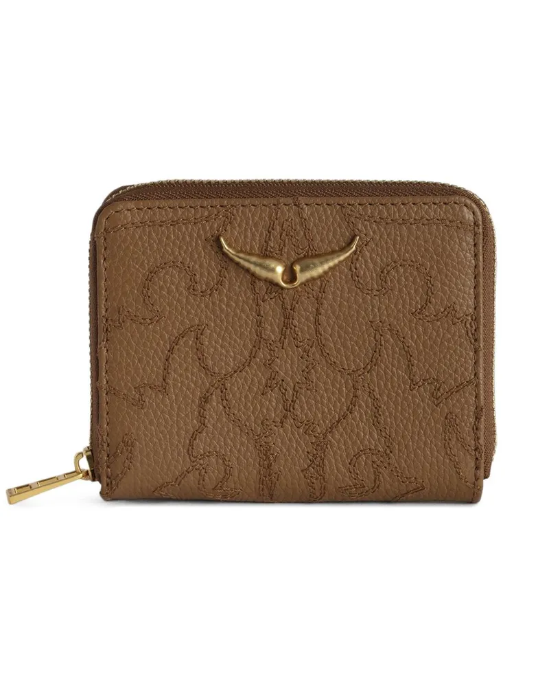Zadig & Voltaire Portemonnaie mit Monogramm - Braun Braun