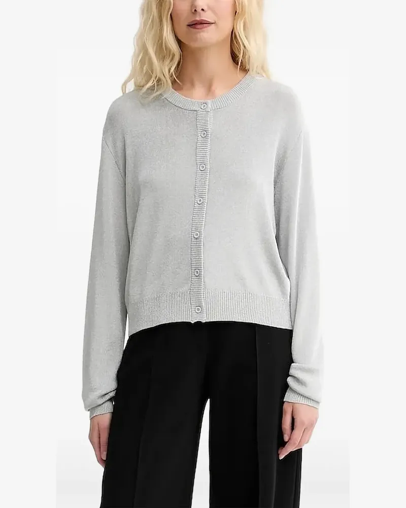 MUNTHE Cardigan mit rundem Ausschnitt - Grau Grau