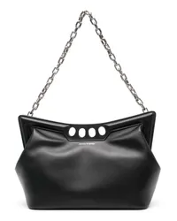 Alexander McQueen Mini The Peak Schultertasche Schwarz