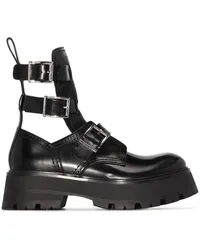 Alexander McQueen Stiefel mit Schnalle Schwarz