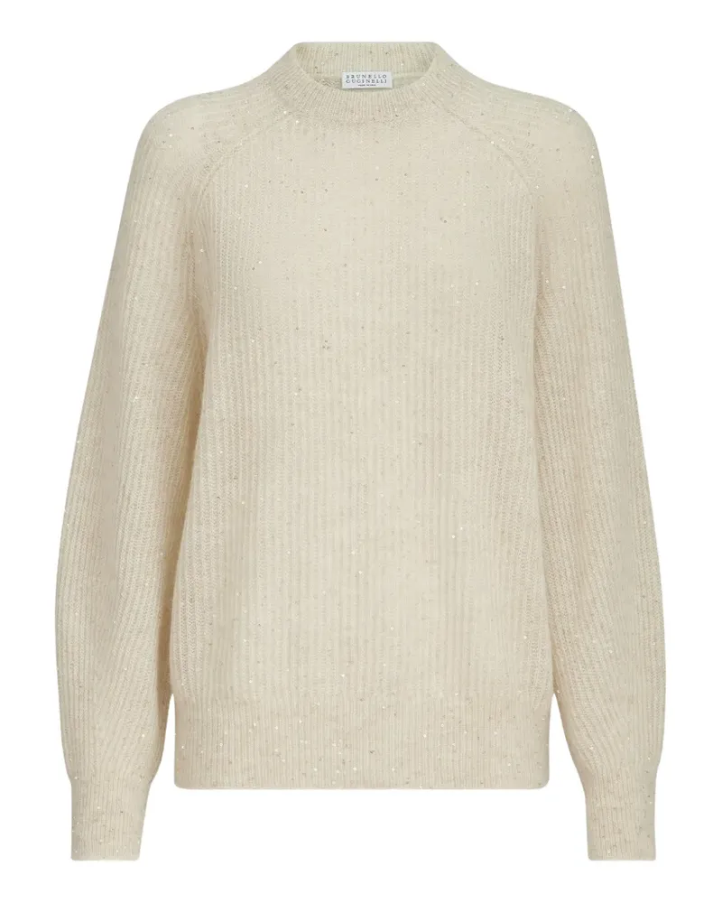 Brunello Cucinelli Gerippter Pullover - Nude Nude