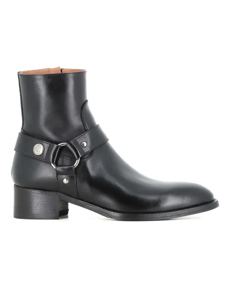 Alberto Fasciani Harness Stiefel aus Wildleder 70mm - Schwarz Schwarz