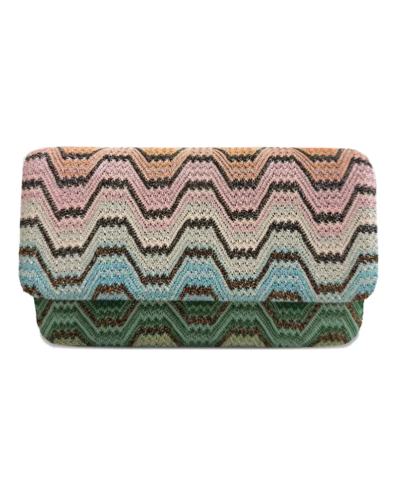 Missoni zigzag-knit wallet - Orange Orange