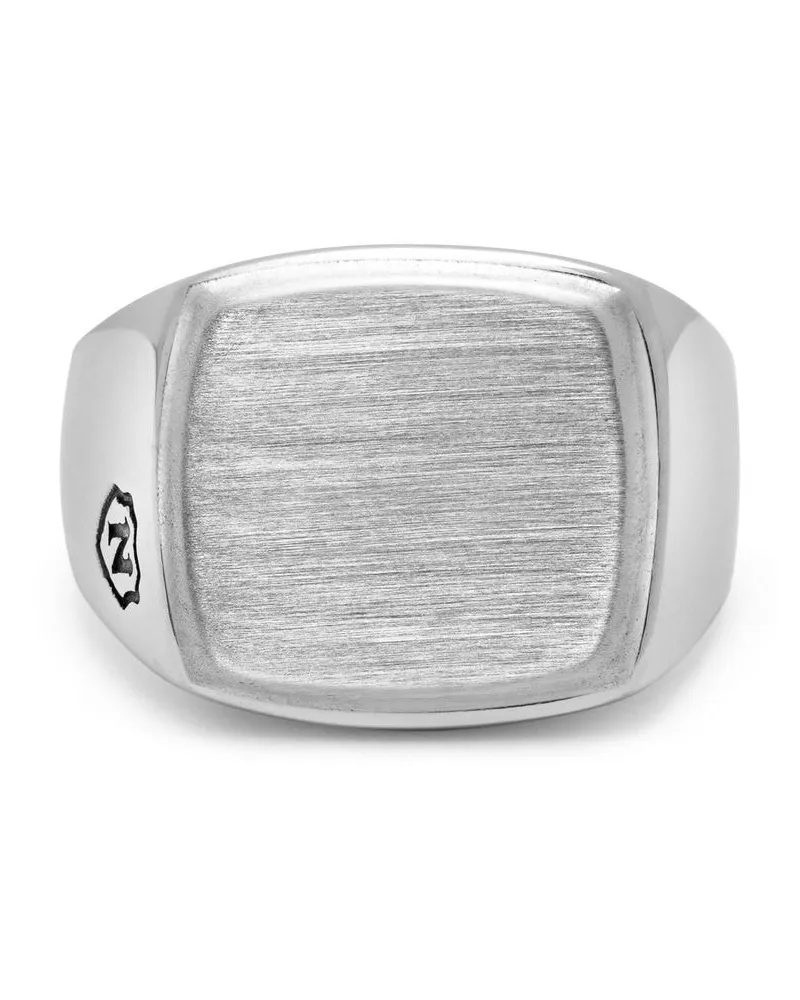 Nialaya Ring mit gebürstetem Finish Silber