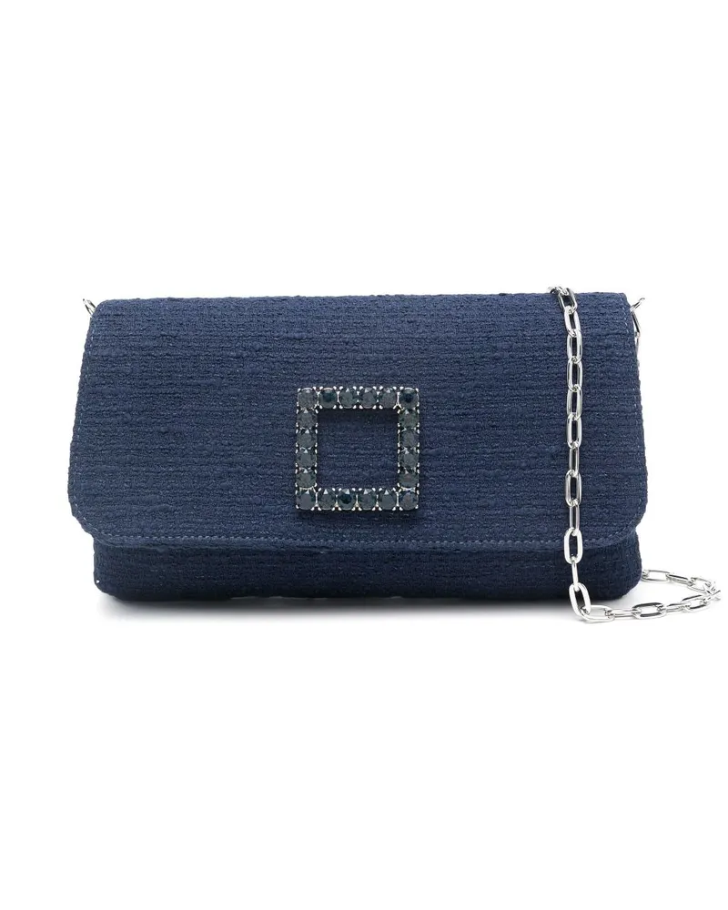 FESTA Milano Clutch aus Tweed - Blau Blau