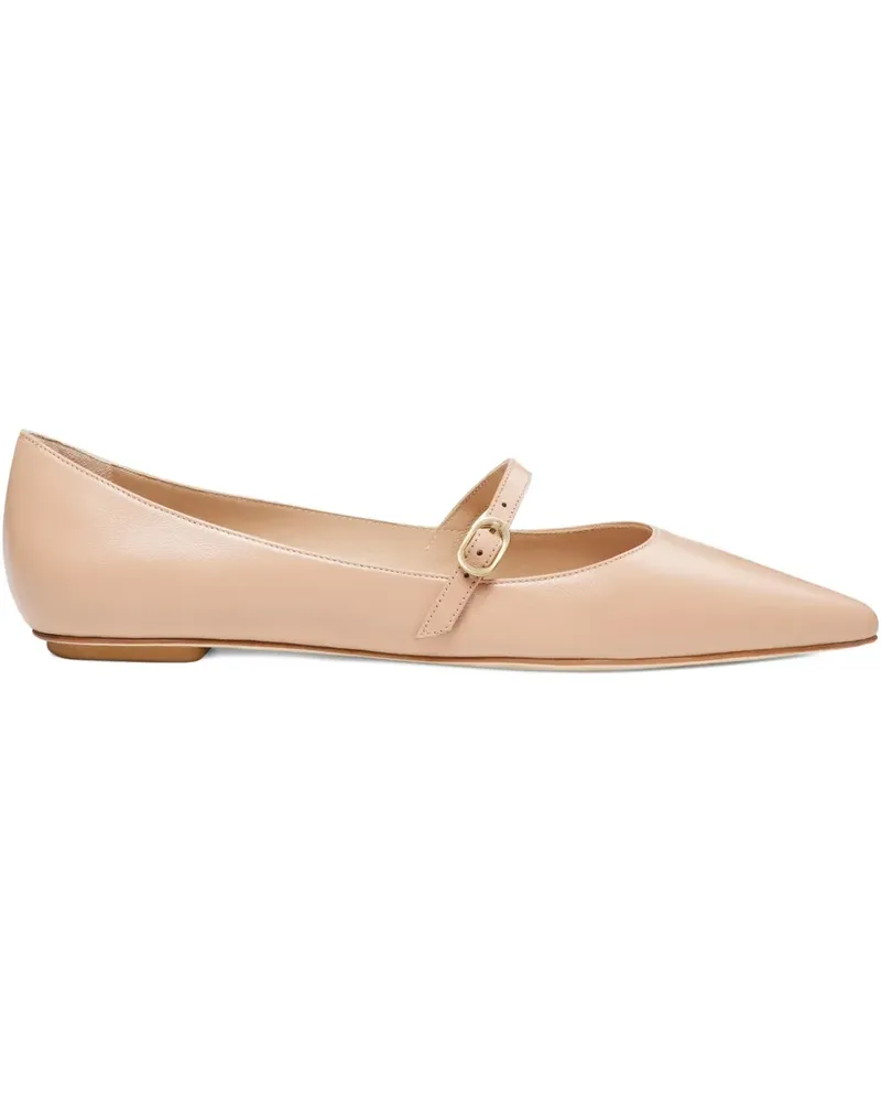 Stuart Weitzman Emilia Ballerinas mit spitzer Kappe - Nude Nude