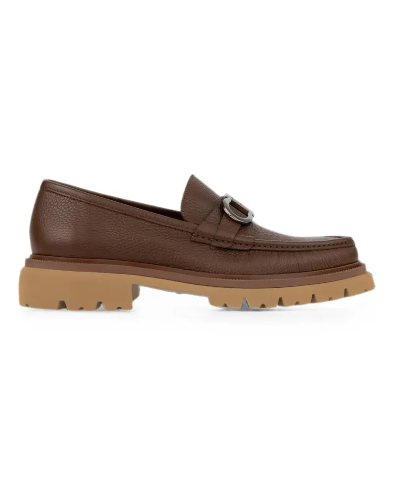 Ferragamo Gancini ornament loafers - Braun Braun
