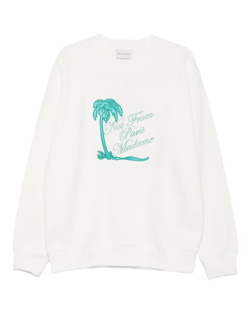 Drôle de Monsieur Slogan Palmiers sweatshirt - Weiß Weiß