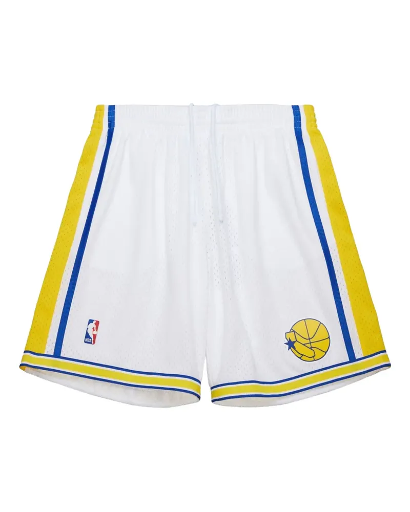 Mitchell & Ness NBA Warriors 1990 Shorts - Weiß Weiß