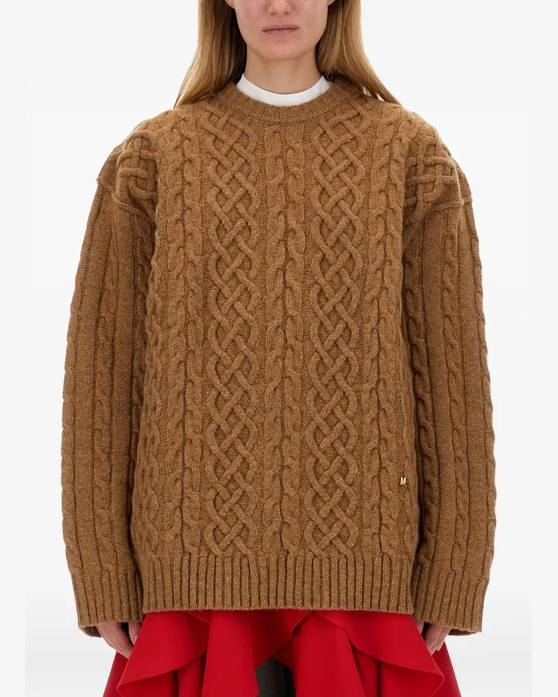 Moschino cable-knit oversized jumper - Braun Braun