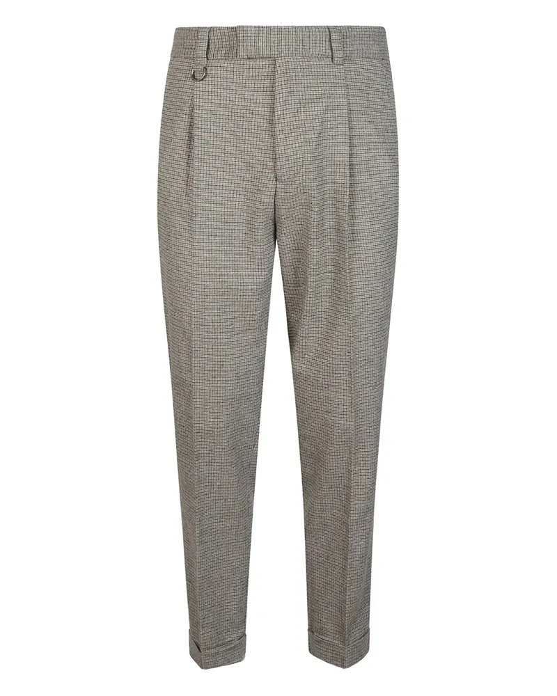 Paolo Pecora Milano check trousers - Nude Nude