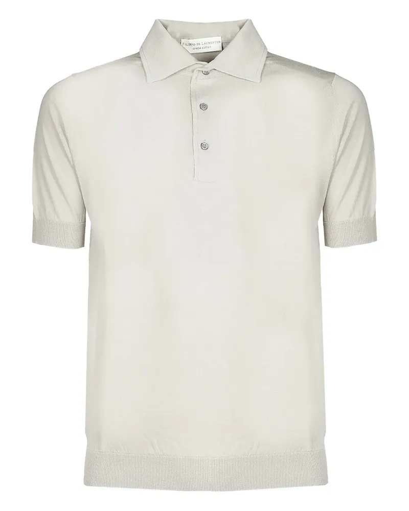 Filippo de Laurentiis Kurzärmeliges Poloshirt - Weiß Weiß