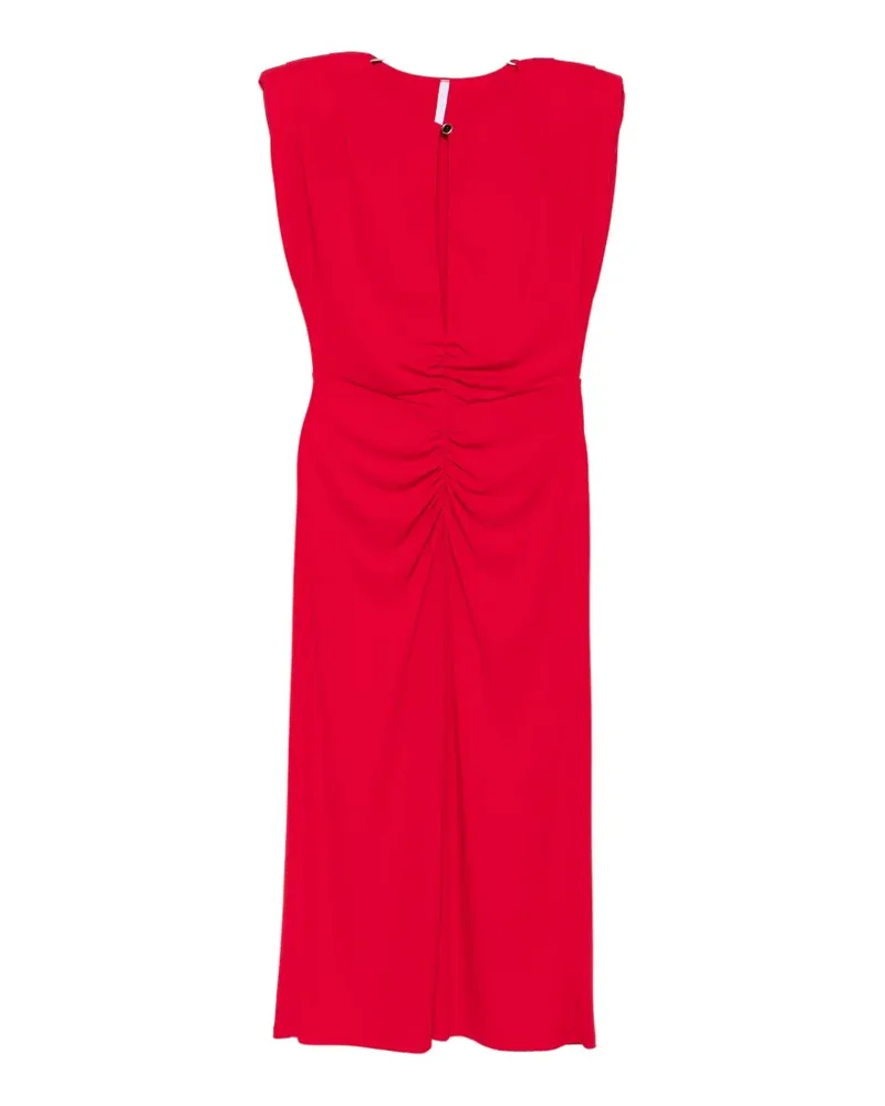 IMPERIAL ruched sleeveless midi dress - Rot Rot