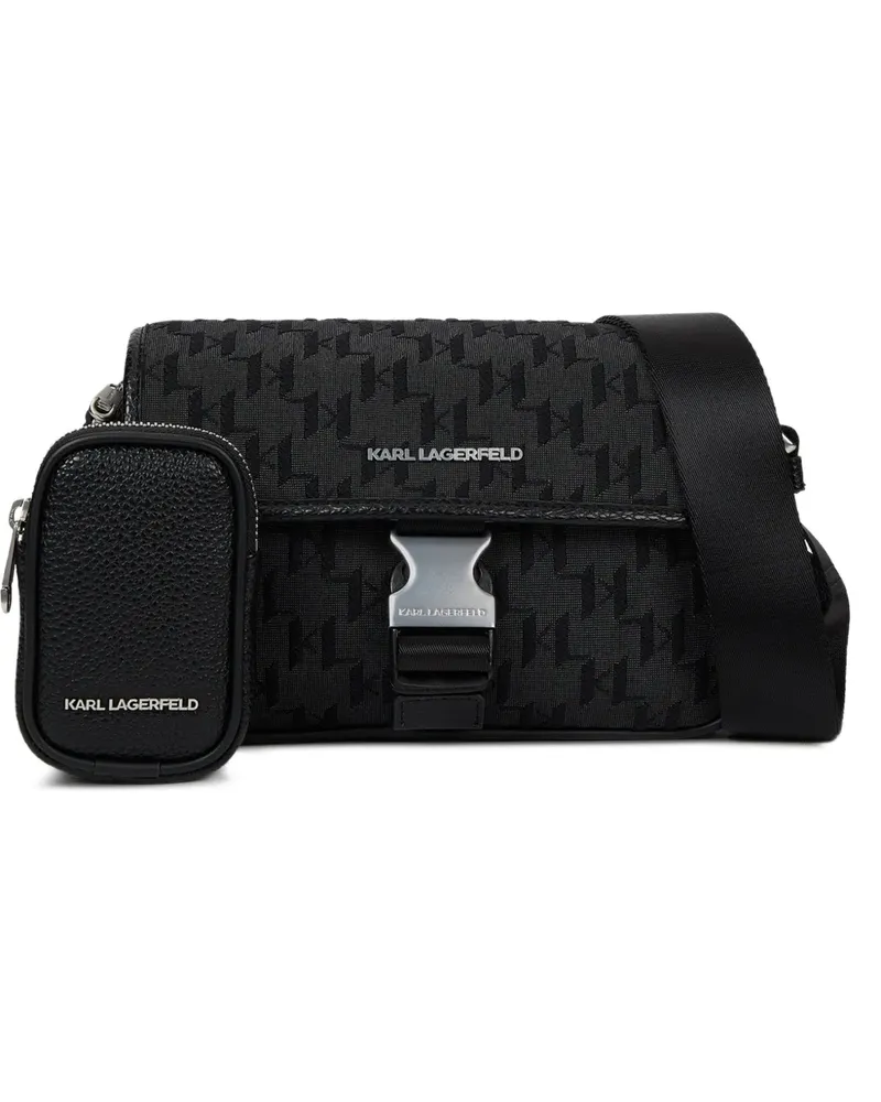 Karl Lagerfeld K/Monogram messenger bag - Schwarz Schwarz