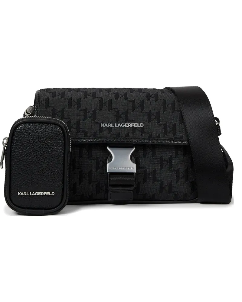 Karl Lagerfeld K/Monogram messenger bag - Schwarz Schwarz
