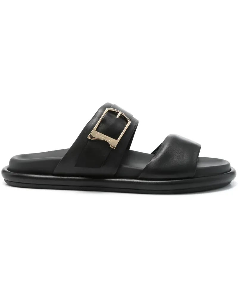 Santoni Sandalen aus Leder - Schwarz Schwarz