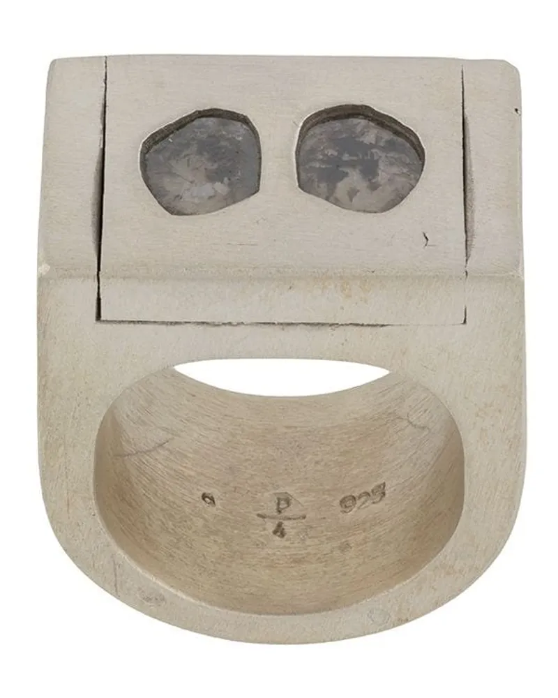Parts Of Four Madia' Cocktailring - Silber Silber