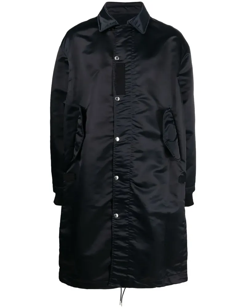 Sacai Langer Mantel mit Druckknöpfen - Blau Blau