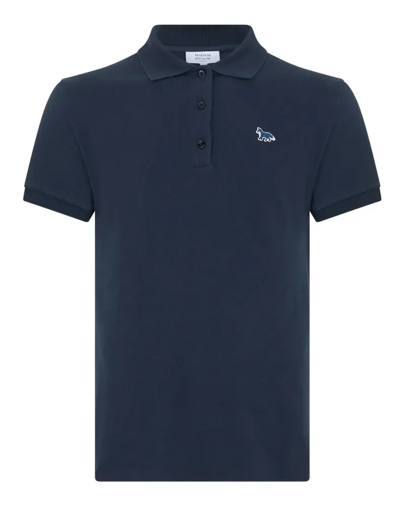 Kitsuné fox-motif polo shirt - Blau Blau