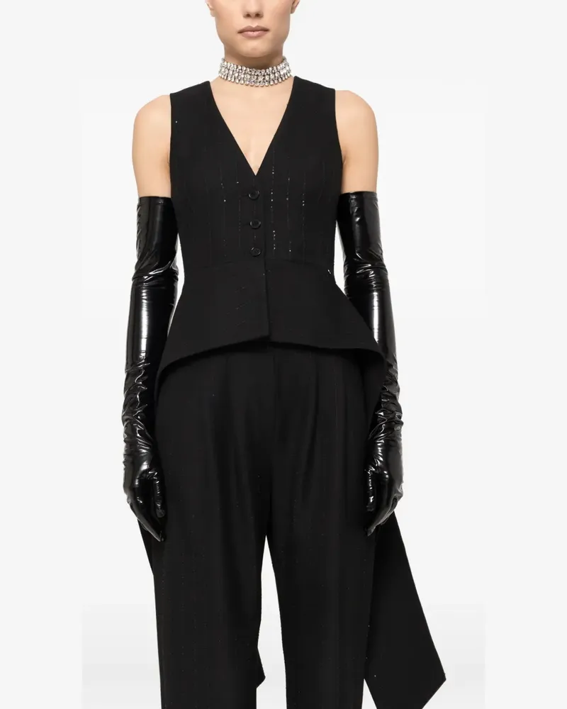 NISSA Weste mit Paillettendetail - Schwarz Schwarz