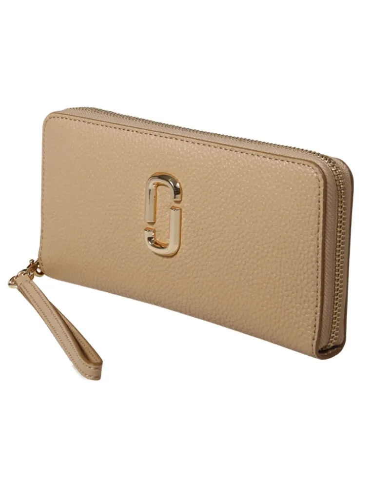 Marc Jacobs logo-plaque zipped wallet - Nude Nude