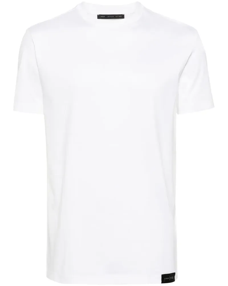Low Brand T-Shirt mit Logo-Schild - Weiß Weiß