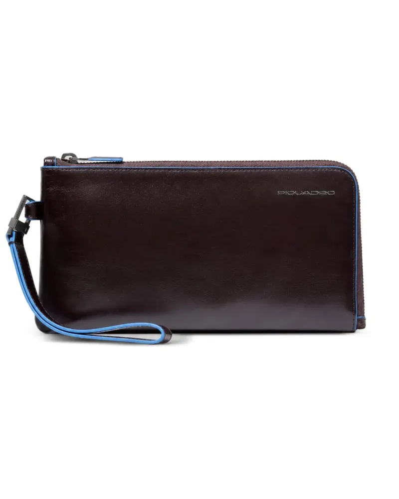 Piquadro Clutch mit Logo-Schild - Braun Braun
