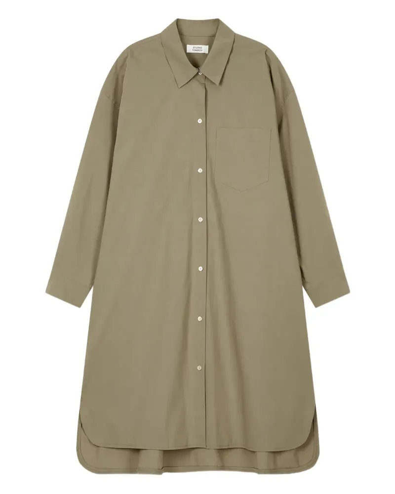 STUDIO TOMBOY Langärmeliges Kleid mit Kragen - Grün Grün