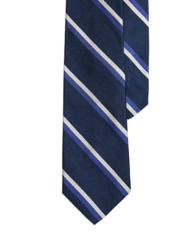Ralph Lauren Gestreifte Krawatte aus Seide - Blau Blau