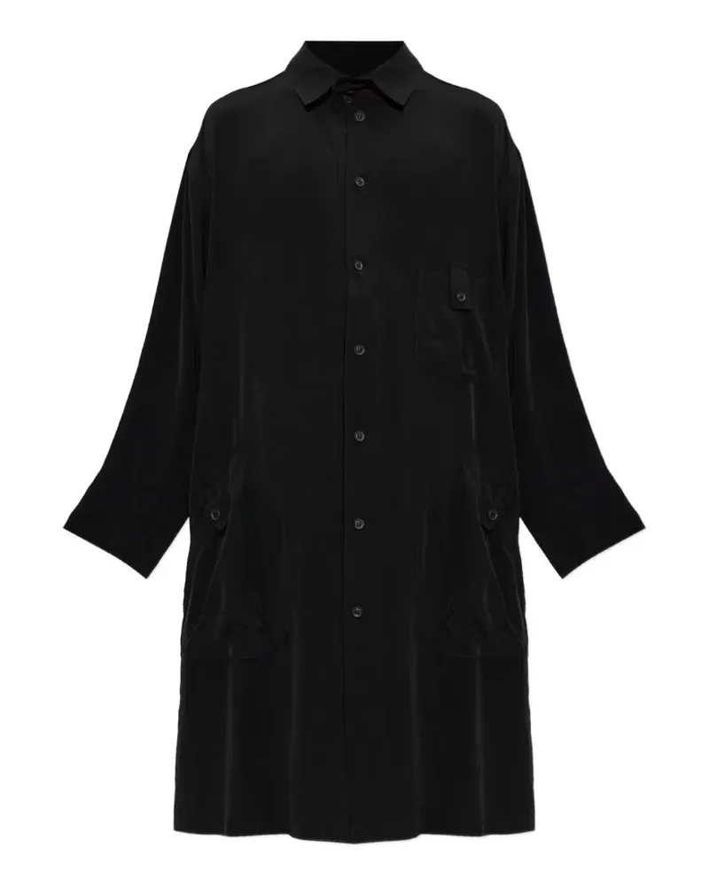 Yohji Yamamoto Oversized-Hemd - Schwarz Schwarz