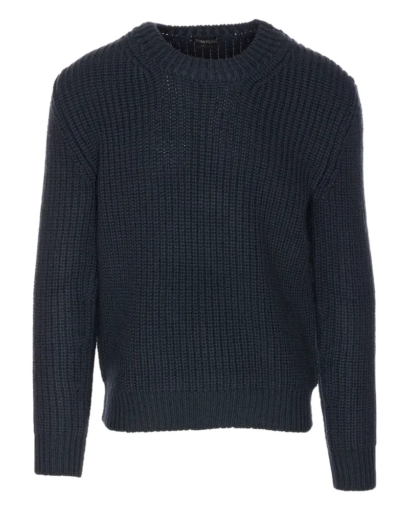 Tom Ford Gerippter Pullover - Blau Blau