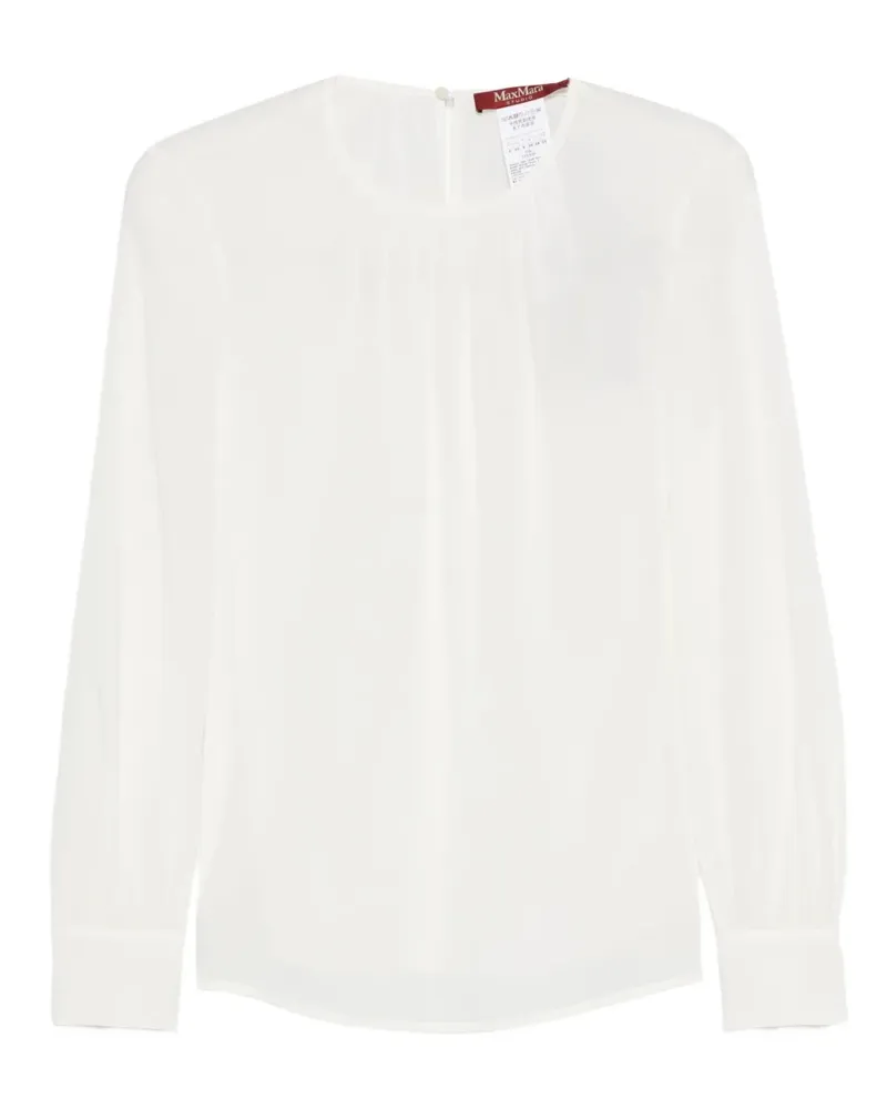 Max Mara Mstcolmo Bluse - Weiß Weiß