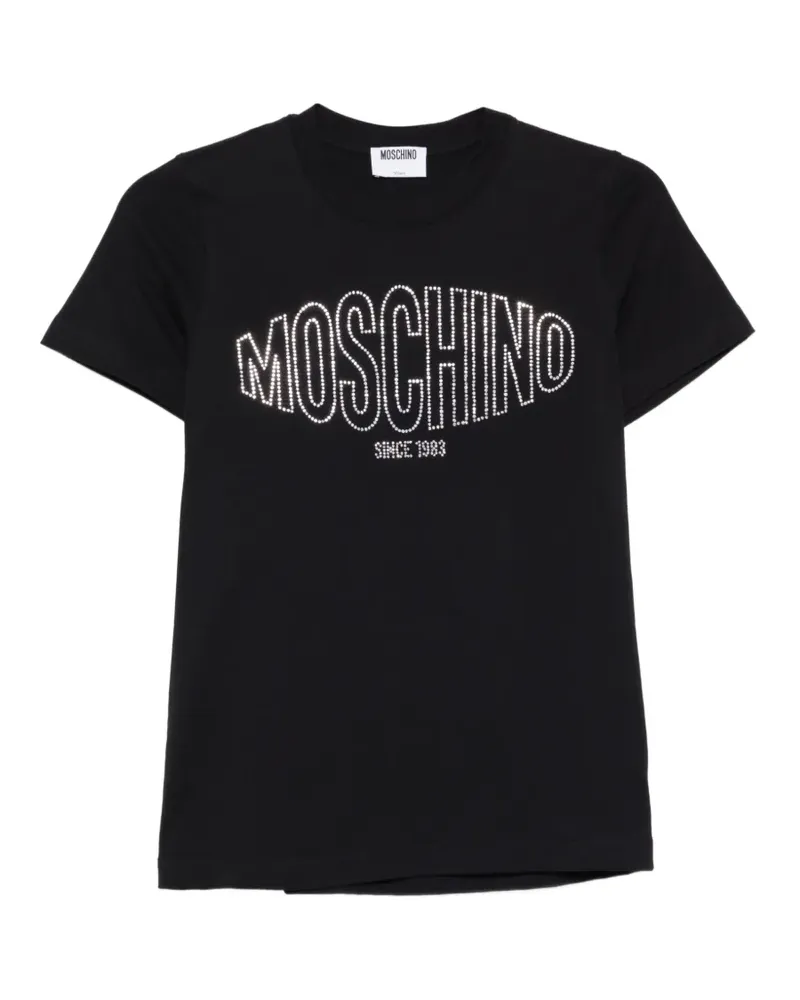 Moschino T-Shirt mit Logo-Verzierung - Schwarz Schwarz