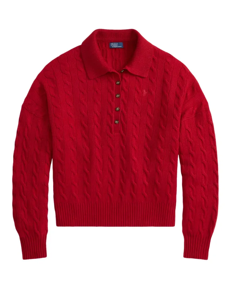 Ralph Lauren Pullover mit Zopfmuster - Rot Rot