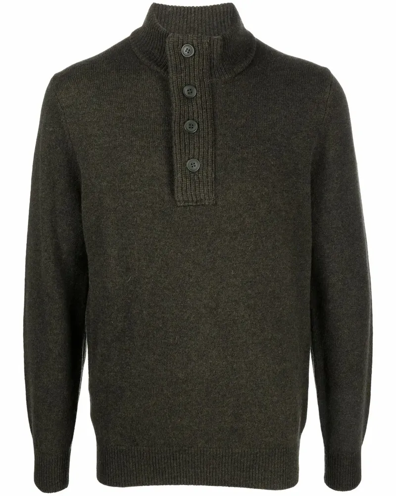 Barbour Pullover mit Knopfleiste - Grün Grün