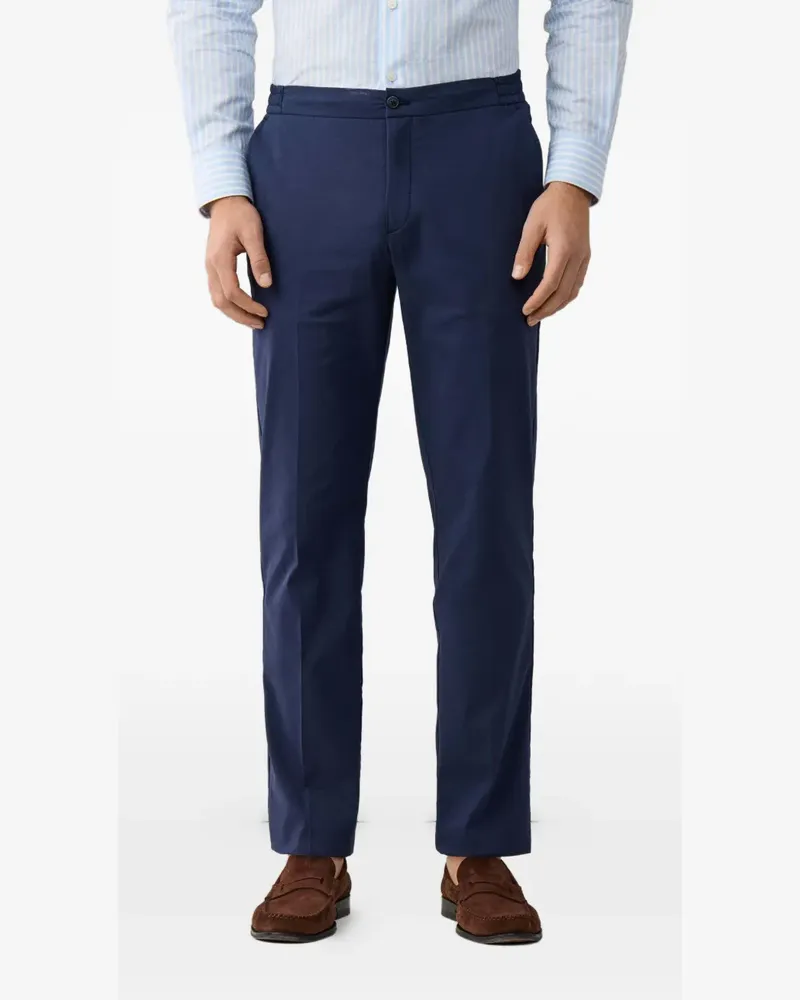 Hackett Plissierte Hose mit Stretchbund - Blau Blau
