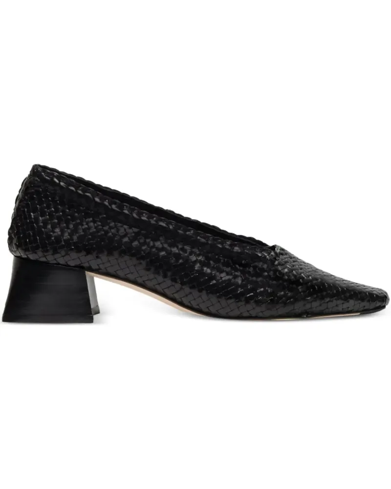 Miista Pumps aus gewebtem Leder 40mm - Schwarz Schwarz