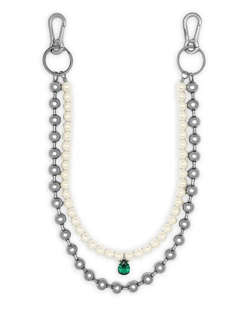VEERT Brillenkette mit Perlen - Silber Silber