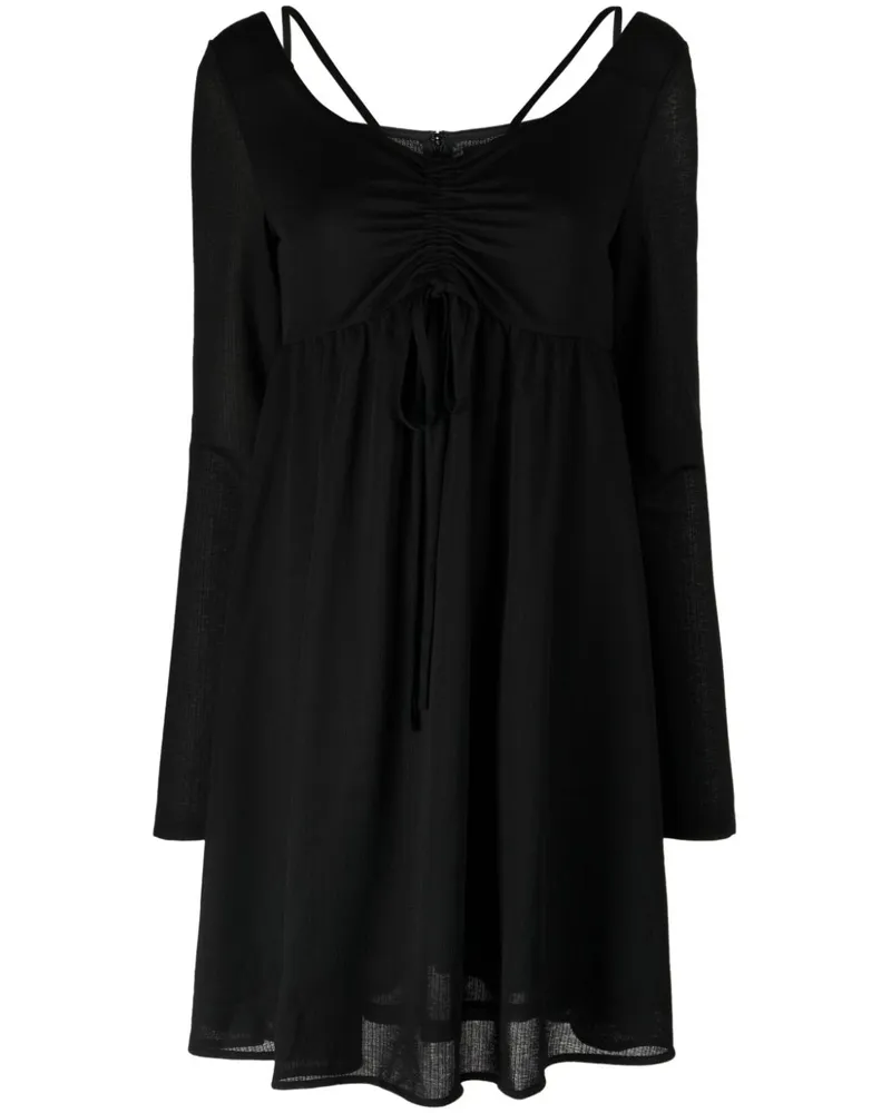 Tout a Coup Gerafftes Kleid - Schwarz Schwarz