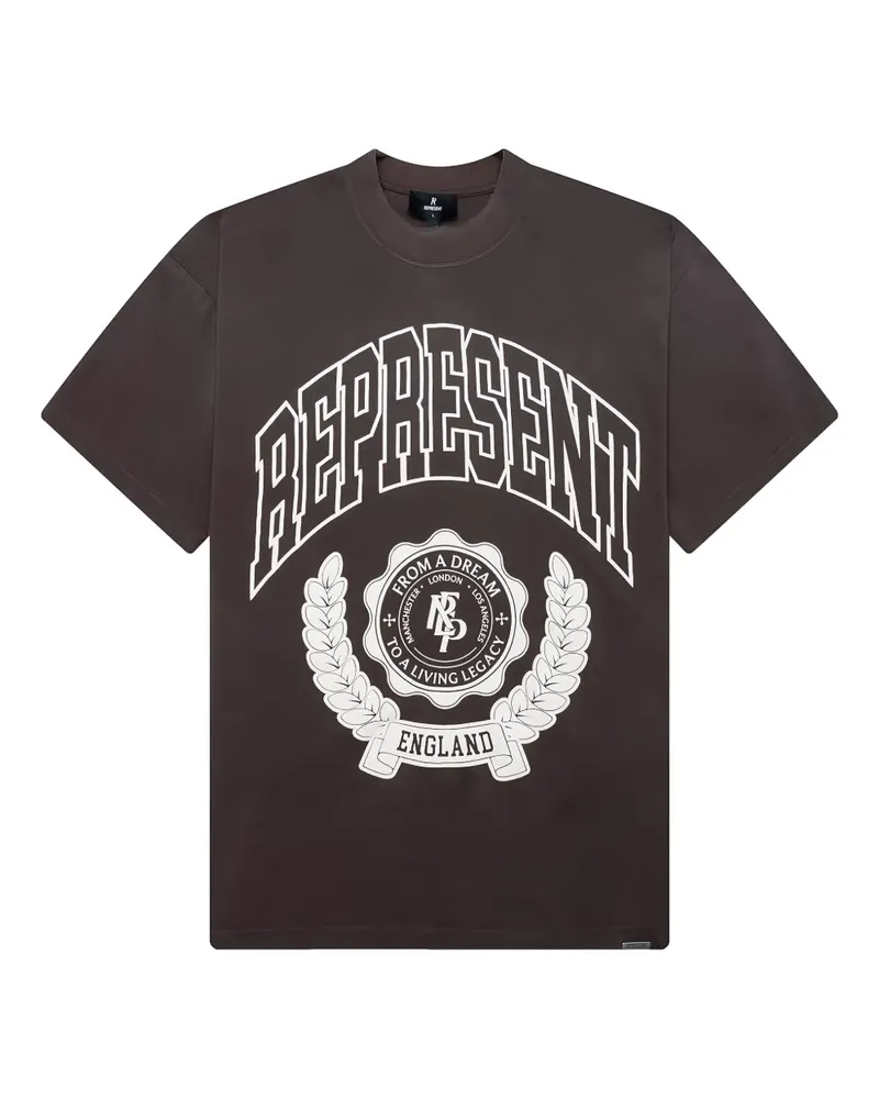 REPRESENT T-Shirt mit Logo-Print - Braun Braun
