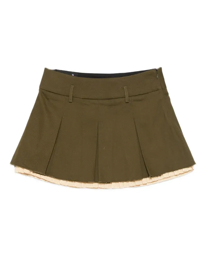 R13 pleated mini skirt - Grün Grün
