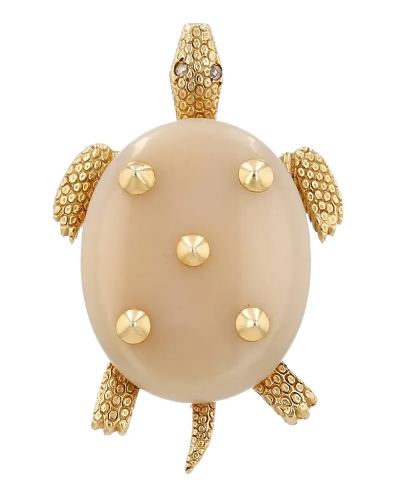 Cartier chalcedony and diamond tortoise brooch - Gold Gold